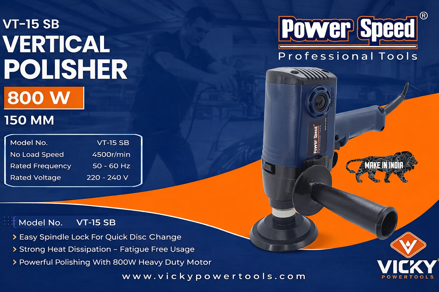 VT-15 SB Vertical Polisher Machine By PowerSpeed